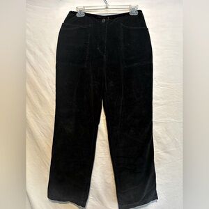 J Jill Cotton Corduroy Black Pants Size 10